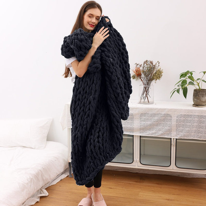 Chunky Knitted Blanket